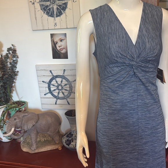 NWT Eddie Bauer size small Elegant Gray Sleeveless Dress - Picture 5 of 5